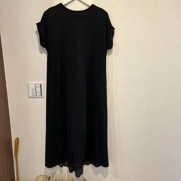 fennel 블랙 롱 원피스 반팔