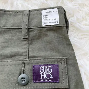 새상품급 GUNG HO 베이커 팬츠 패티그 팬츠 올리브 M