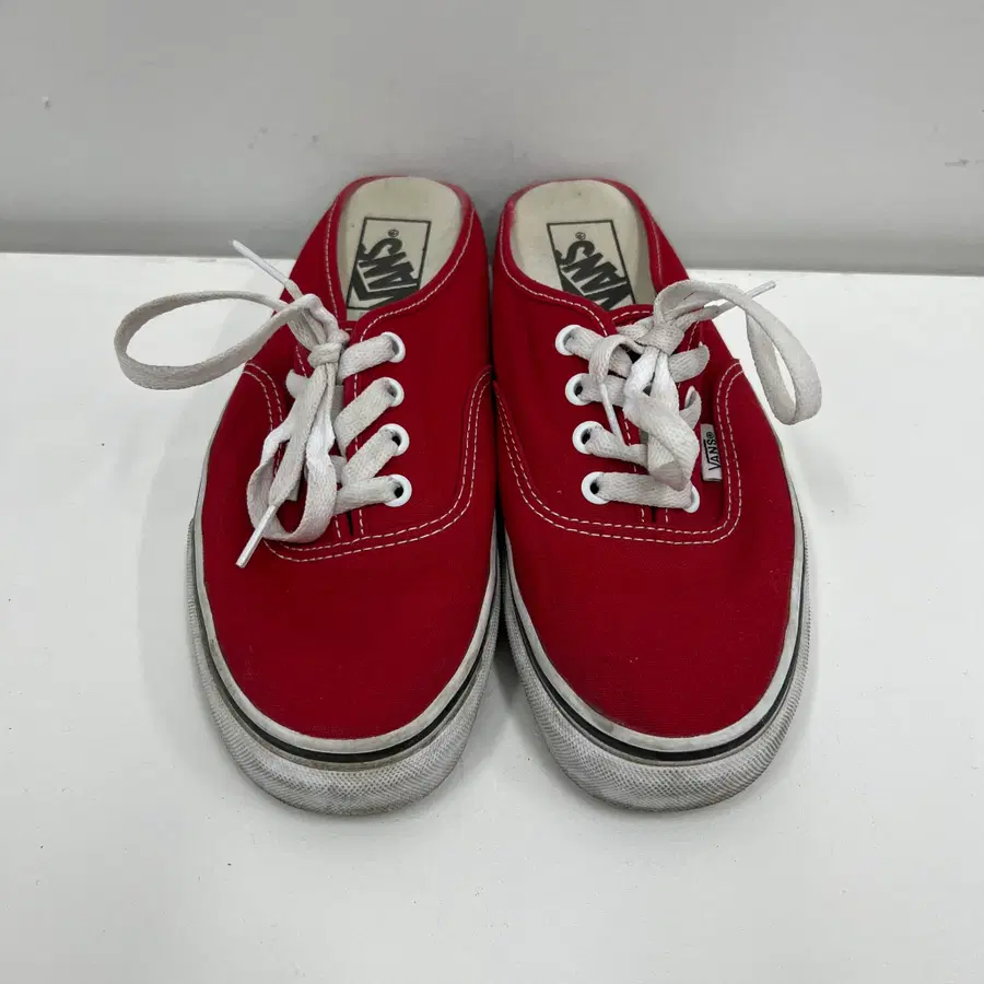 VANS 반스 레이싱 레드 어센틱 뮬 235