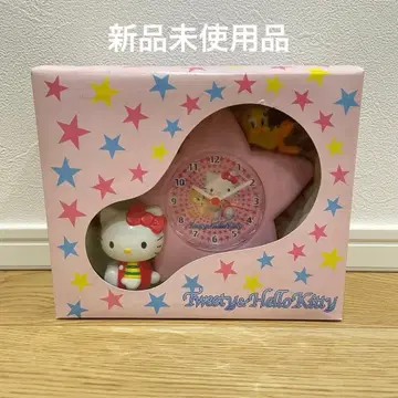헬로키티 트위티 별자리 탁상 시계 핑크