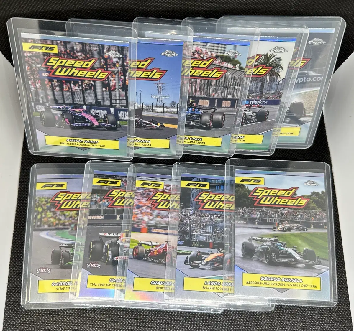 2025 f1 탑스 크롬 스피드 휠 카드 세트 일괄