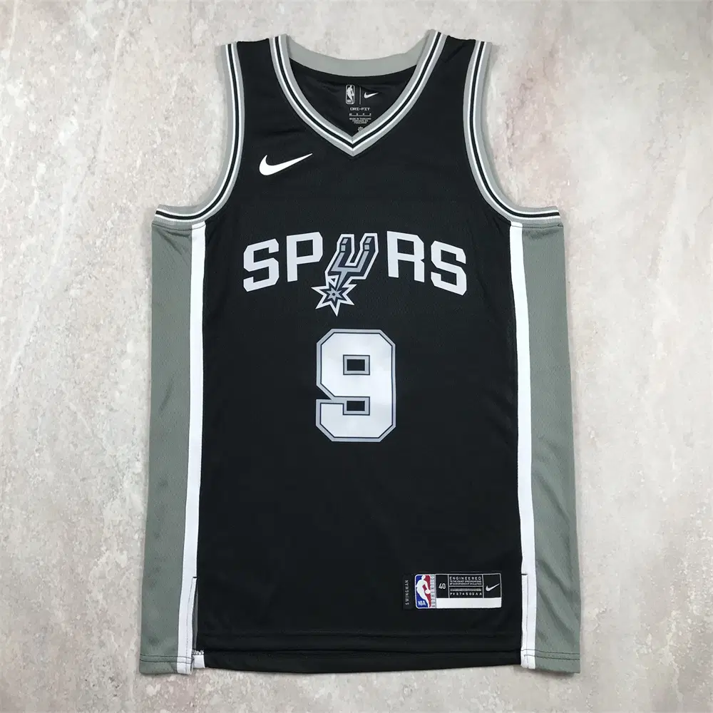 NBA 농구복 스퍼스 9번 토니 파커 블랙 핫 프레스 S-XXL