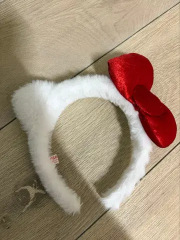 산리오 헬로키티 머리띠 화이트 레드