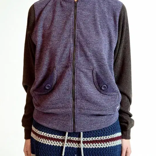 코이세이오 BUTTON POCKET ZIP-UP HOODIE PURPLE(2size)