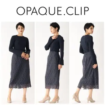 미사용 새상품 택 포함 OPAQUE.CLIP 보타니컬 레이스 타이트 스커트