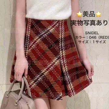 SNIDEL*로빙 체크 미니 스커트