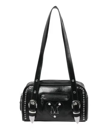 MUCENT 코닉 메탈 로고 스터드 숄더백