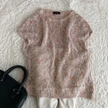 띠어리 Linen Tweed Welt Stitch PO 니트 베스트