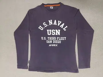 AVIREX U.S. NAVAL 긴팔 티셔츠 네이비 M