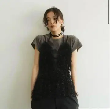 knuth marf U neck tulle bustier 크누스마프
