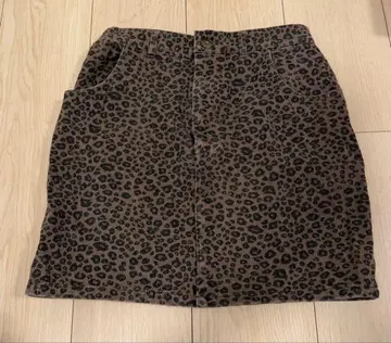 FREAK'S STORE 레오파드 미니 스커트 타이트 스커트 미니 기장
