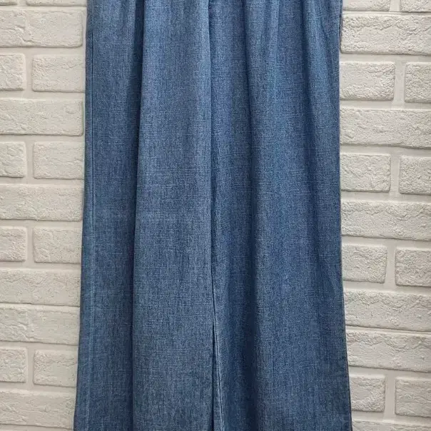 A4850  청 와이드 통바지