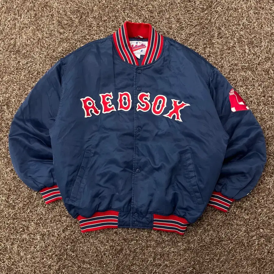 L 스타터 90s 레드삭스 스타디움 점퍼 바시티 자켓