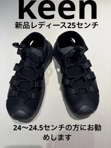 KEEN 아웃도어 샌들 여성용 블랙 25cm