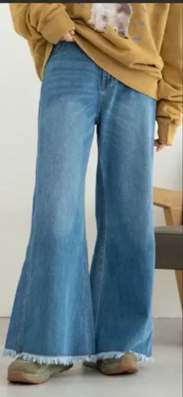 eLur 프린지 플레어 데님