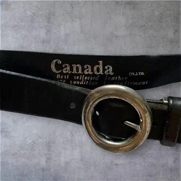 Leatherbelt Silver Black vintage grunge