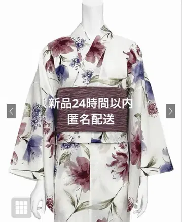 수채화 꽃무늬 유카타 세트