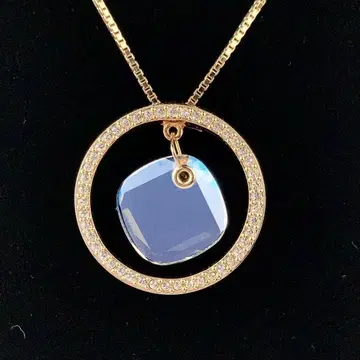 스와로브스키 목걸이 서클 대형 SWAROVSKI 골드