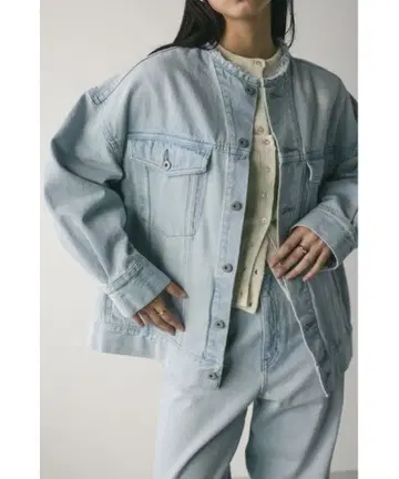 STYLEMIXER 노카라 데님 자켓