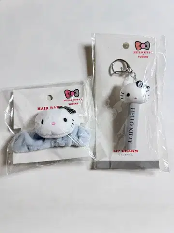 Hello Kitty 3COINS 헤어밴드 립 참 세트