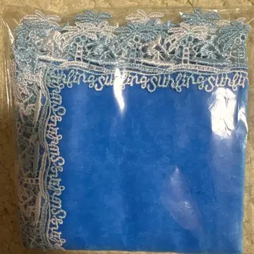 긴자와 레이스점 타월 손수건 서핑 패턴 블루