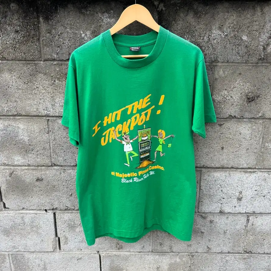 90s fruit of the loom 빈티지 페이딩 프린팅 반팔 티셔츠