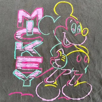 90s USA제 싱글 스티치 Disney DESIGNS 링거 T