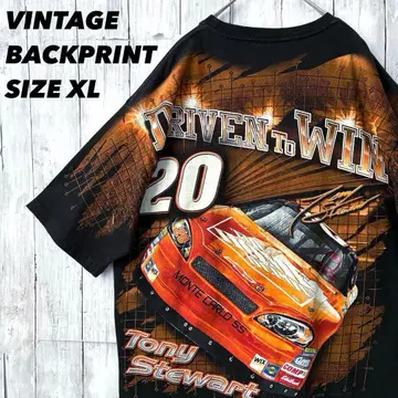 00s NASCAR 레이싱 T셔츠 토니 스튜어트 구제 의류 XL