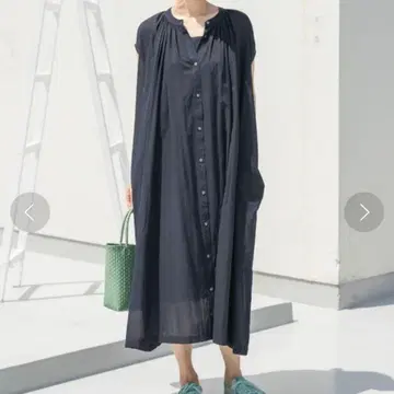 미사용품 어반 리서치 도어스 코튼 보일 개더 프렌치 원피스
