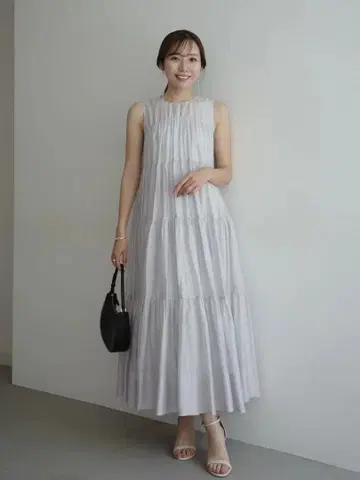 텐셀 리치 오간자 티어드 원피스