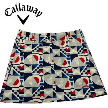 Callaway 여성용 골프 스커트 기하학 패턴 이너 팬츠 새상품급