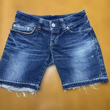 HYSTERIC GLAMOUR 스터드 데님 숏팬츠 S