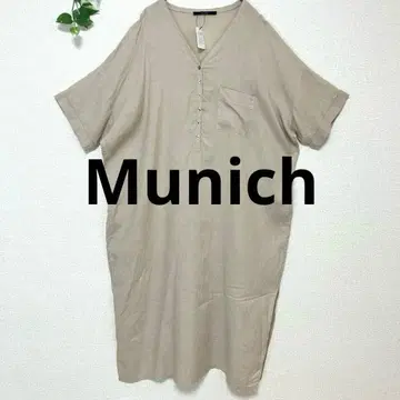 Munich 뮤닉 일본제 프렌치 린넨 헨리넥 맥시 원피스