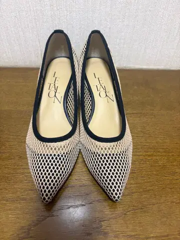 LE TALON 메쉬 펌프스 베이지 블랙 22cm