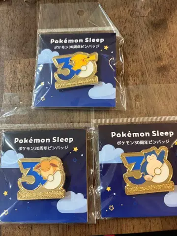 Pokemon Sleep 포켓몬 슬립 30주년 핀 배지 전종 세트
