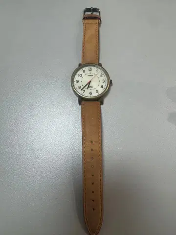TIMEX 아날로그 손목시계 쿼츠 가죽 벨트
