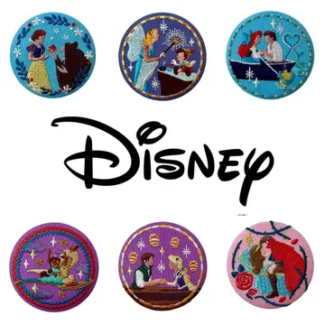 [ 초판 ] Disney 자수 캔뱃지 6종 세트