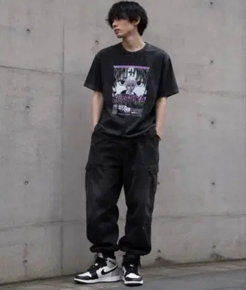 HUNTER x HUNTER 크라피카 클로로 T셔츠 블랙 XL