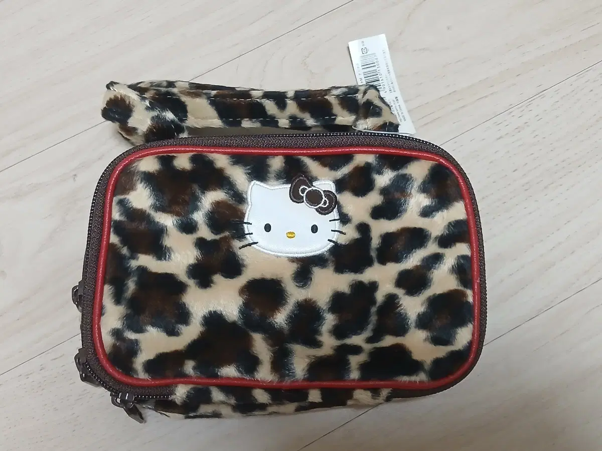 고전 키티 파우치 호피 레오파드 갸루