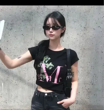 MUCENT 여성용 반팔 T셔츠 프리 사이즈 한국 시즈니룩