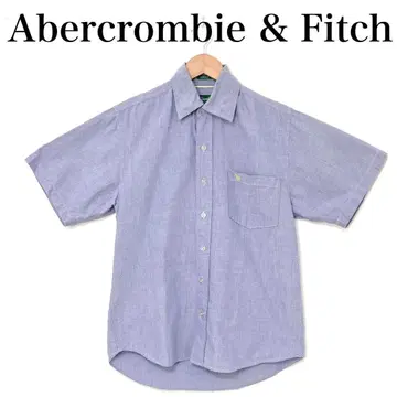 Abercrombie & Fitch 셔츠 반팔 겉옷 로고 자수 S