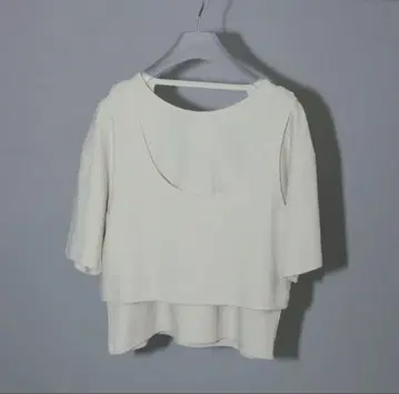 anuke 레이어드 컷 티셔츠 (아이보리)