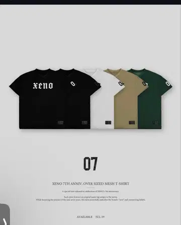 XENO 7TH ANNIV. OVER SIZED MESH T-SHIRT