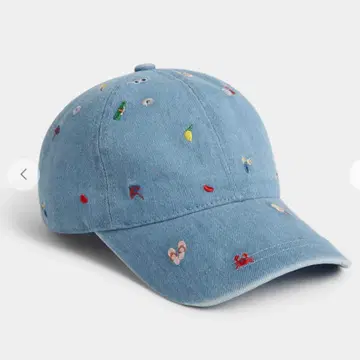 완판템 ZARA 자수 데님 캡