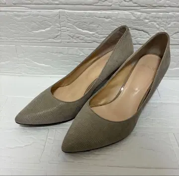 ALAGE 베이지 스틸레토 하이힐 펌프스 24cm