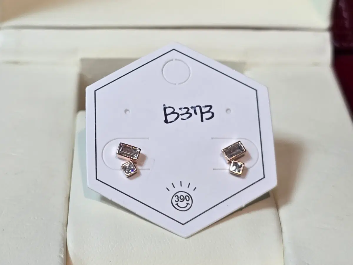 로즈골드 큐빅 드롭 귀걸이