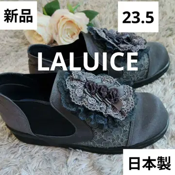 새상품 LALUICE 레이스 슬립온 23.5 사이드 고어 통굽