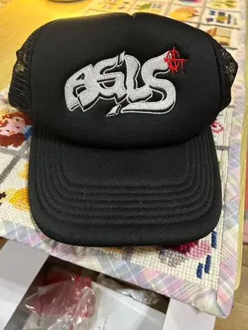 AGLS 자수 야구 모자 블랙