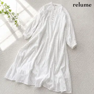 24SS relume 인도 코튼 자카드 원피스 F