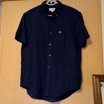 LACOSTE 반팔 셔츠 네이비 남성용 사이즈 40 남녀 공용 남자 ML 여자 L